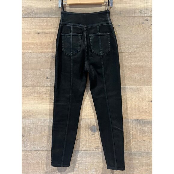 Gucci Women's Black Embellished High-Rise Studded Skinny Jeans Size 25 - Picture 7 of 13